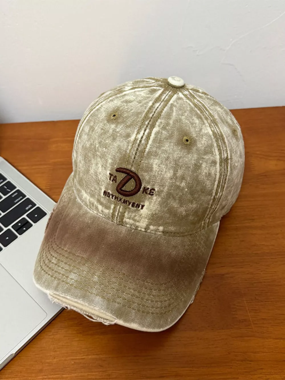 Distressed Embroidered Baseball Cap, image 6