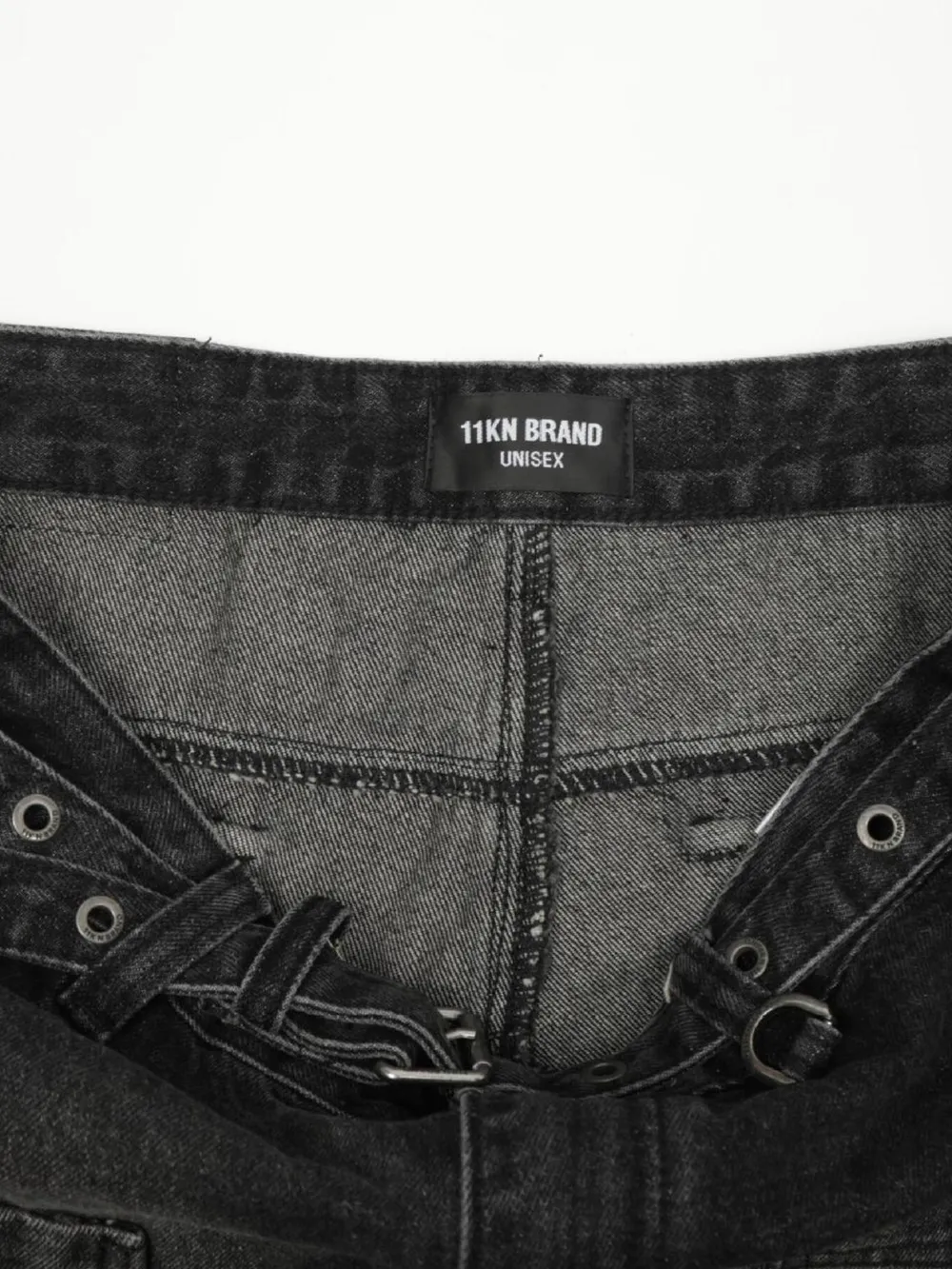 Men's Distressed Cargo Wide Leg Jeans, image 17