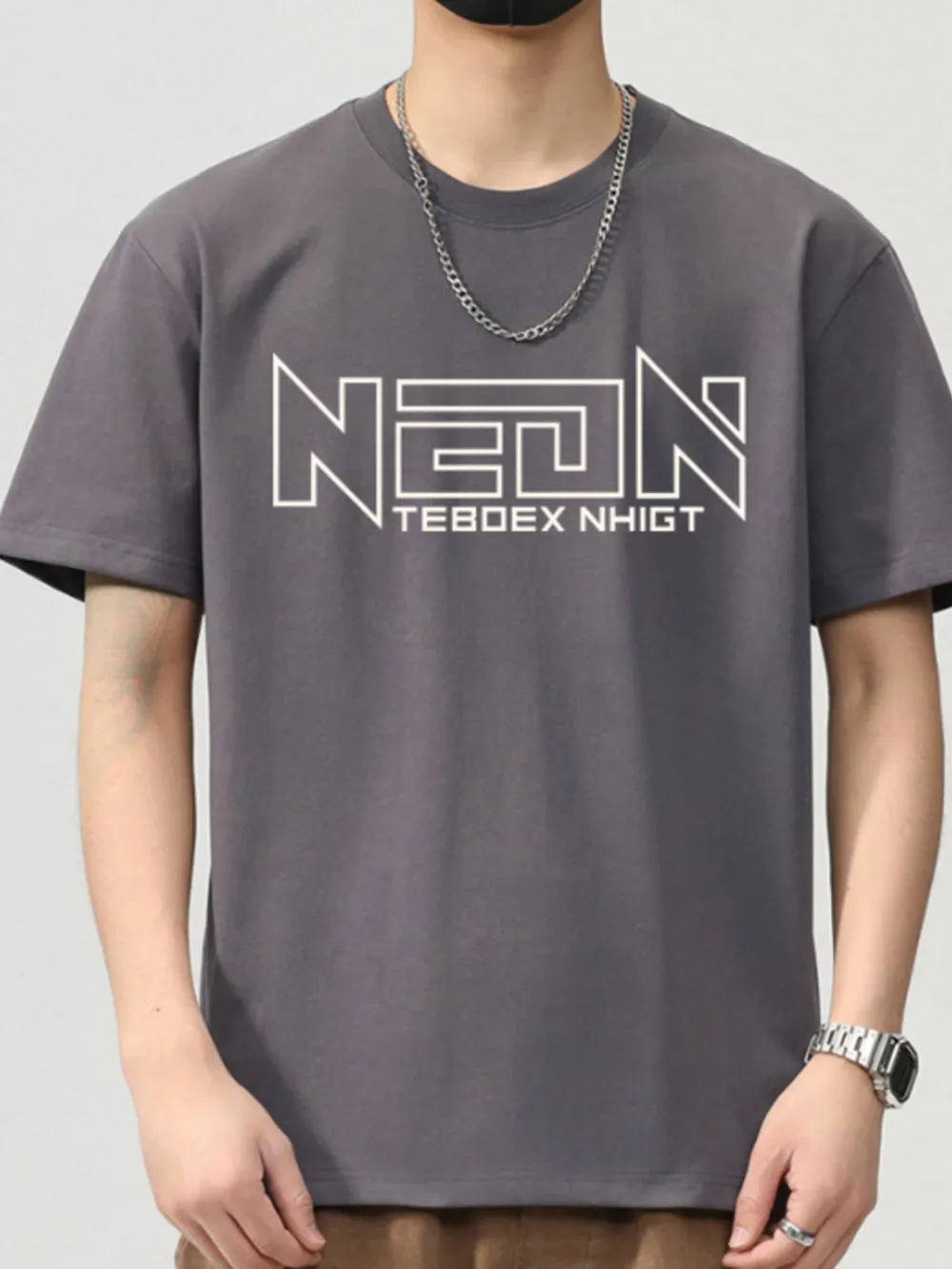 Men's Plus Size Graphic Round Neck Short Sleeve T-Shirt, image 4