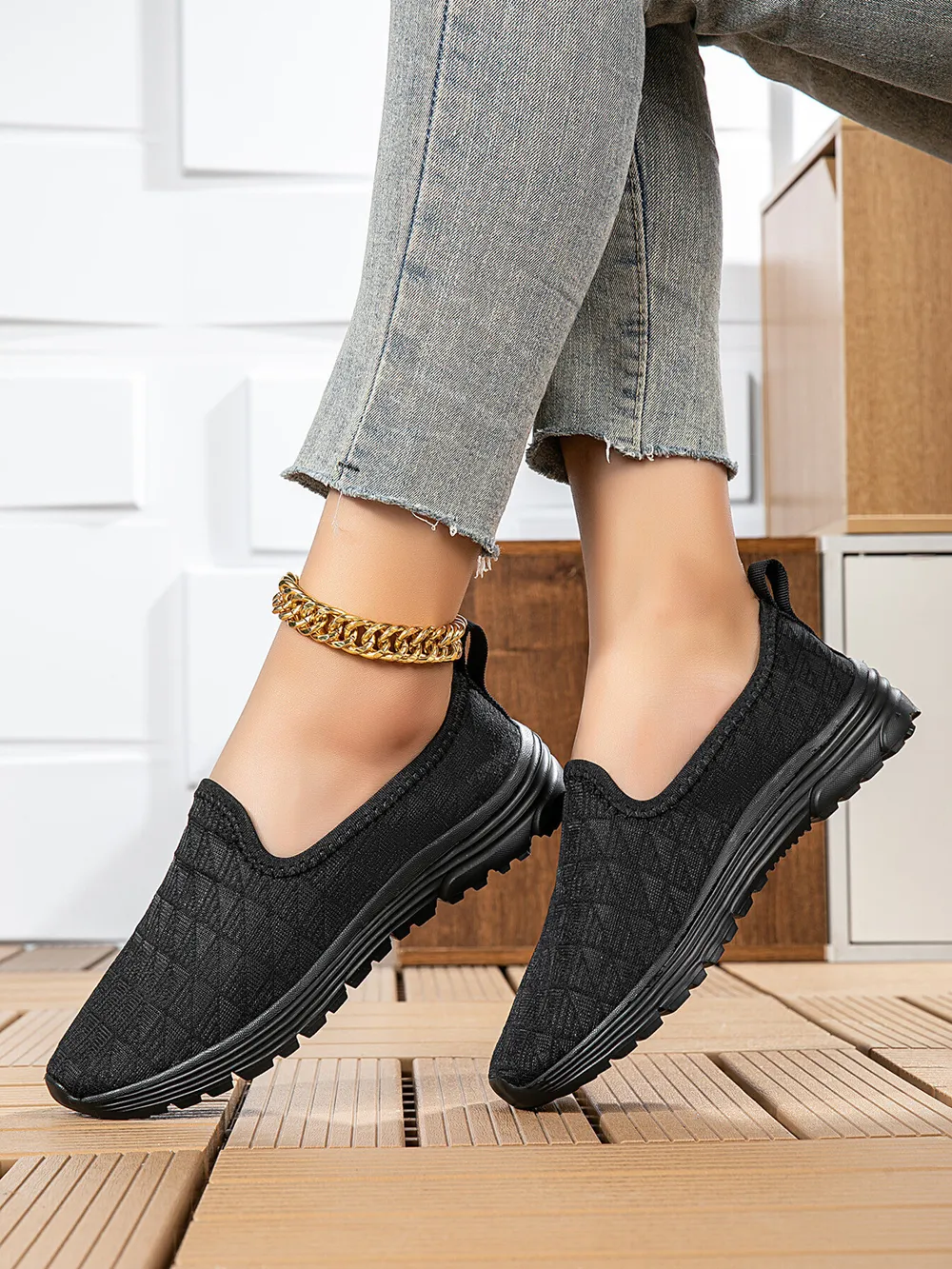 Breathable Mesh Slip-On Sneakers, image 2