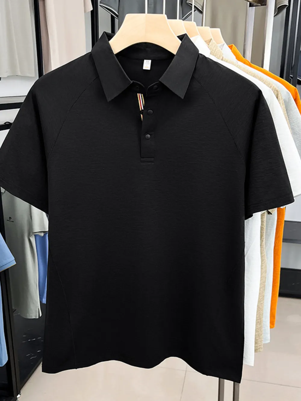 Men's Button Detail Short Sleeve Polo