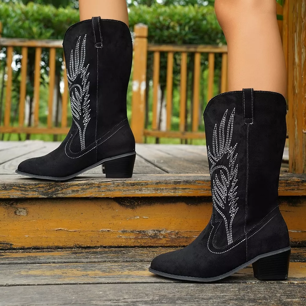 Point Toe Block Heels Boots, image 3