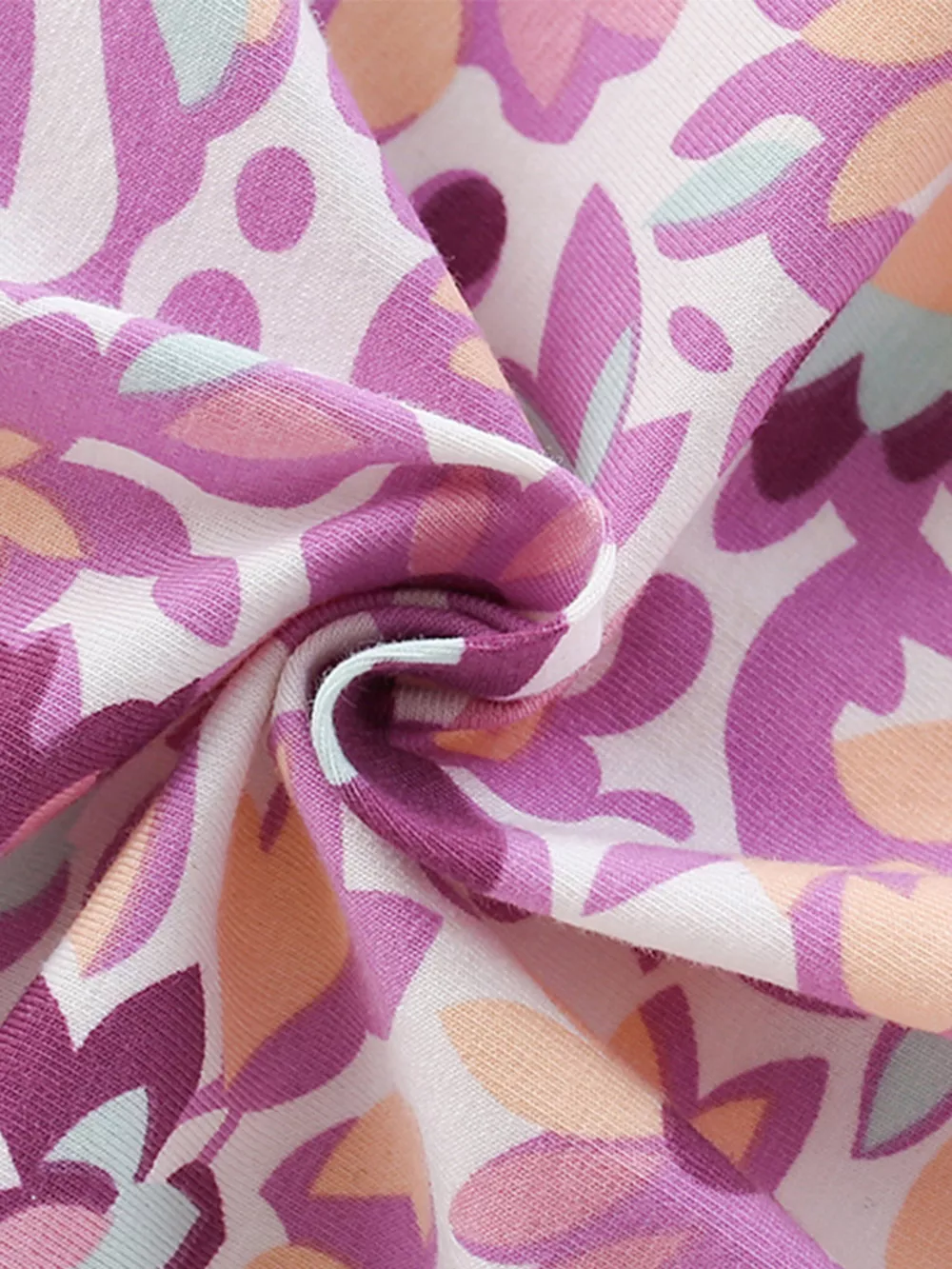 Children's Floral Print Ruffle Trim A-Line Dress, image 2