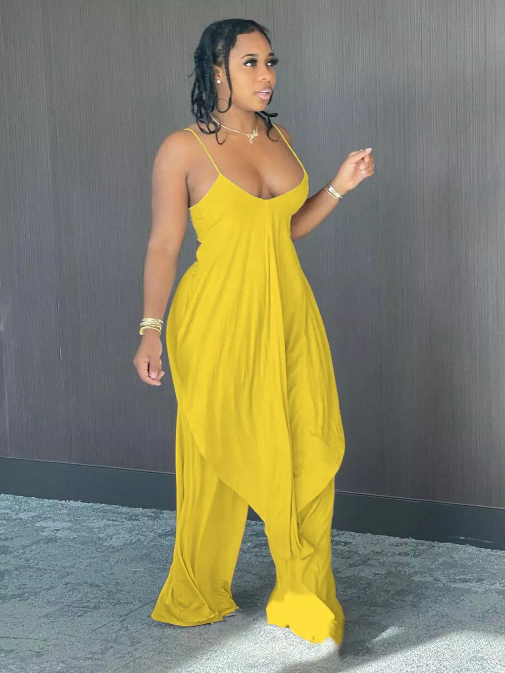 Full Size Asymmetrical Hem Cami and Pants Set Plus Size, image 2