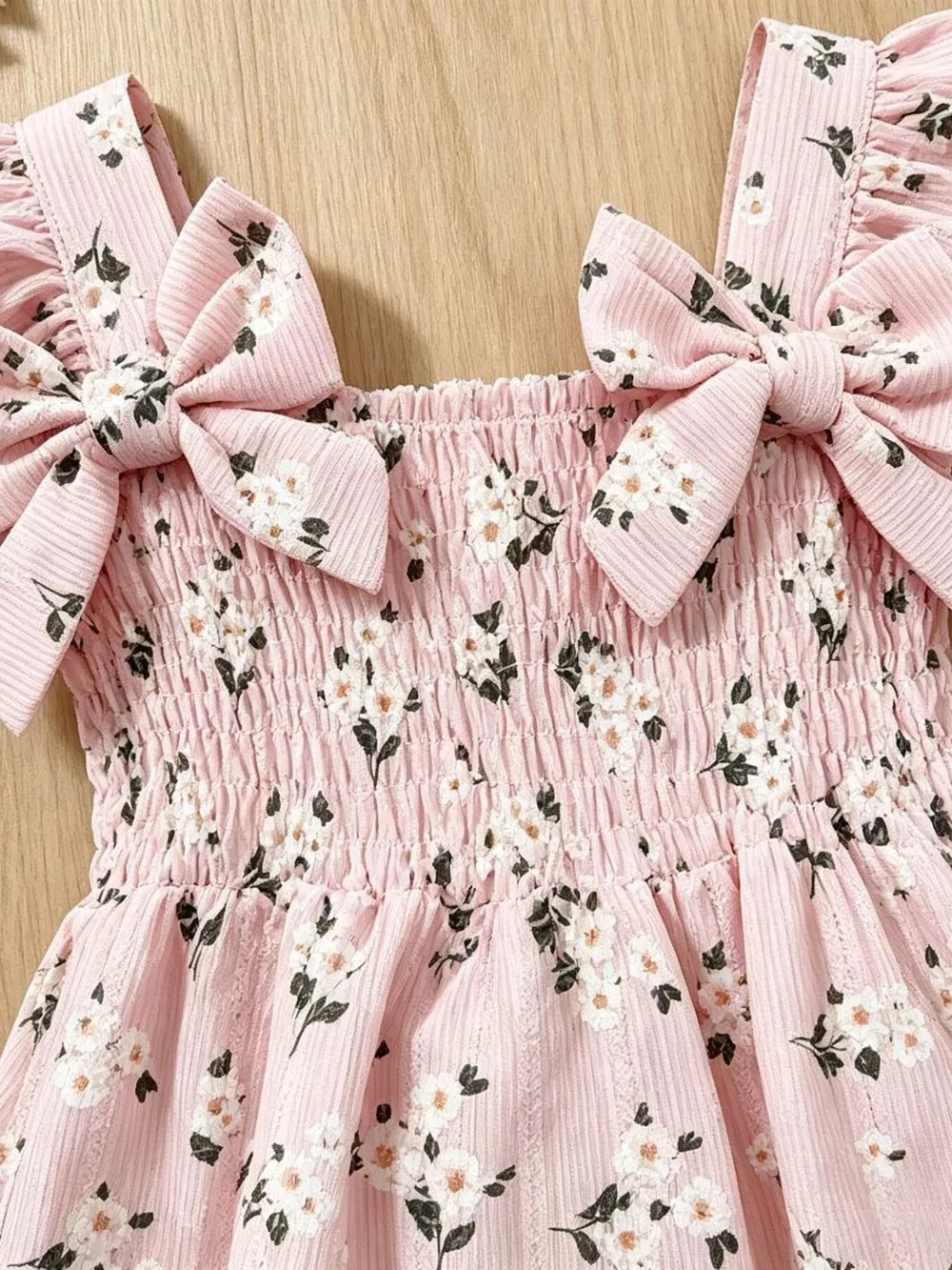 Children's Floral Print Bow Top and Shorts Set, image 2