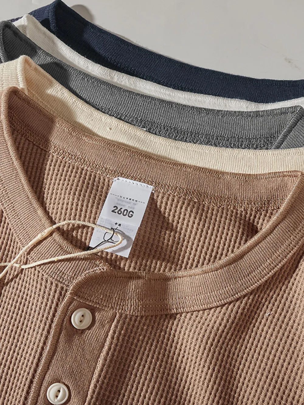 Men's Plus Size Button Detail Long Sleeve T-Shirt, image 6