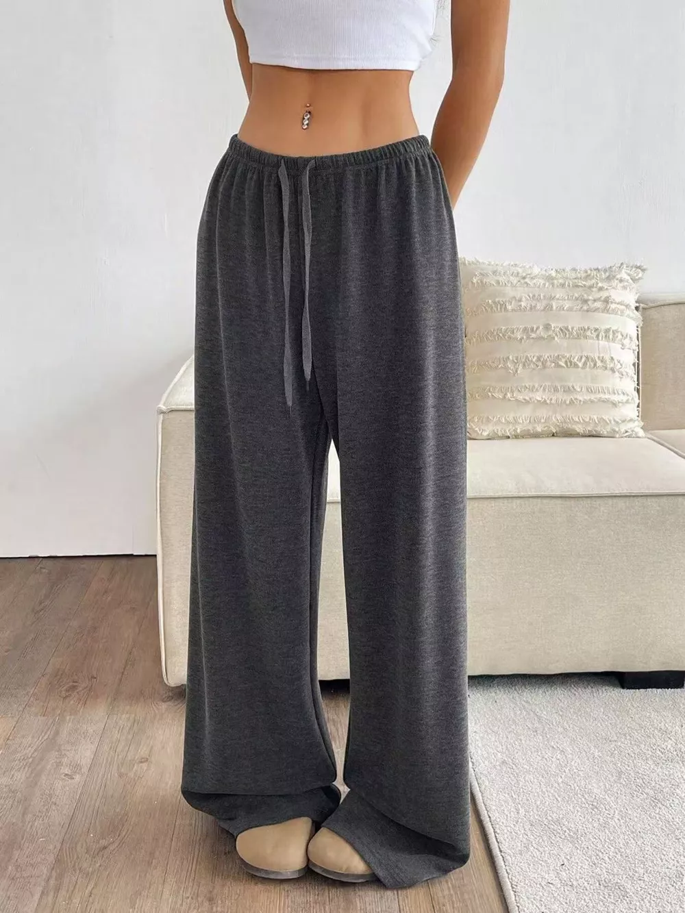 Relaxed Fit Drawstring Pants, image 5