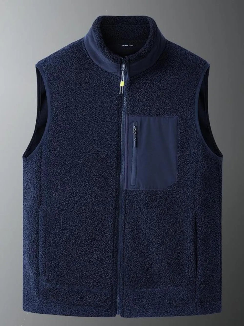 Men's Plus Size Zip Up Vest with Pockets, image 2