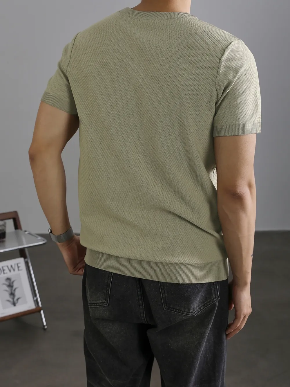 Men's Full Size Classic Crew Neck Basic T-Shirt Plus Size, image 5