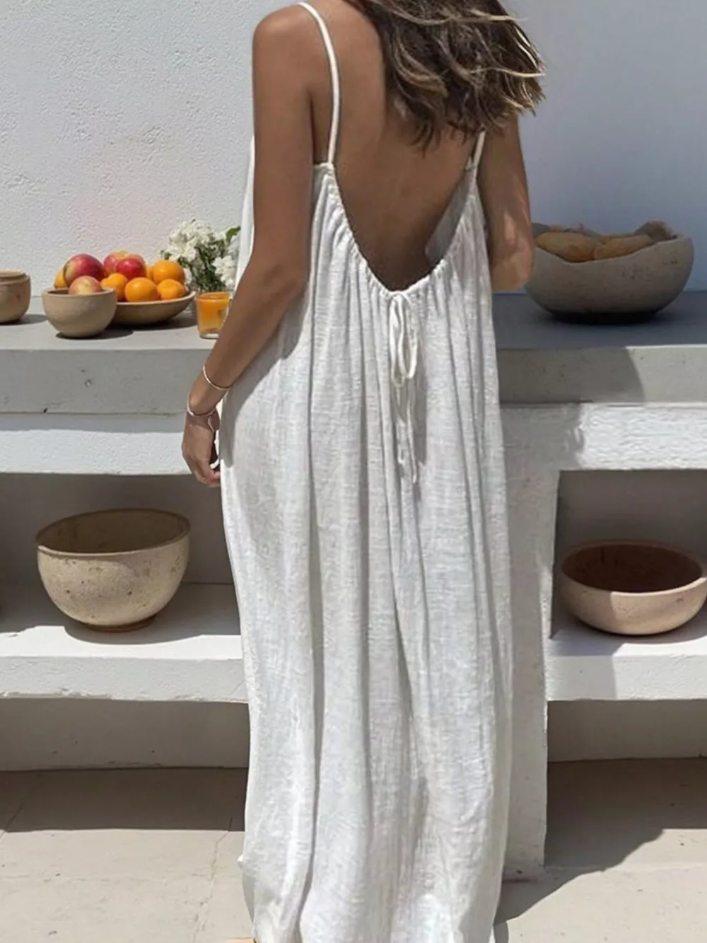 Full Size Backless Scoop Neck Maxi Dress Plus Size, image 13