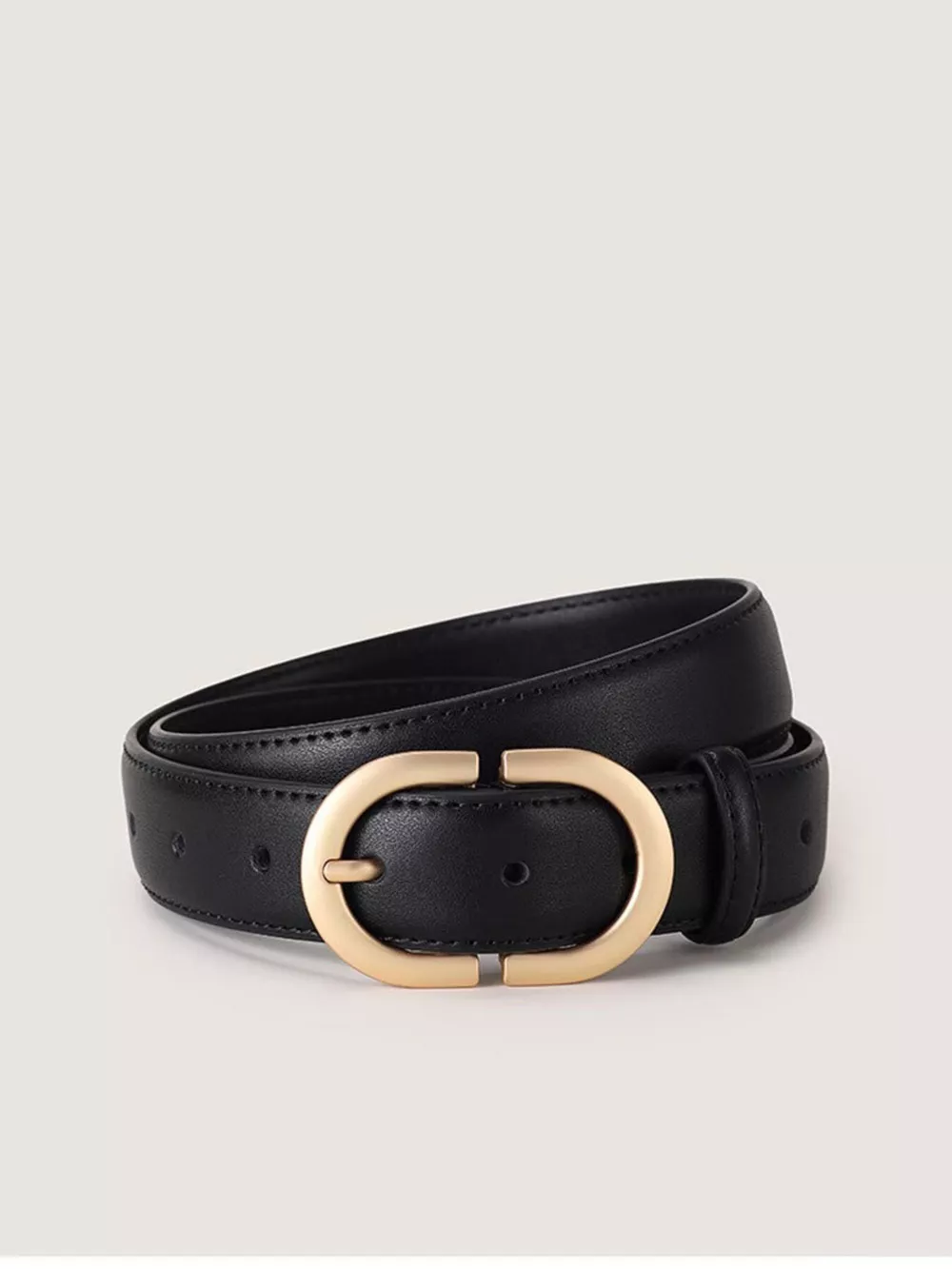 Oval Buckle Adjustable Belt