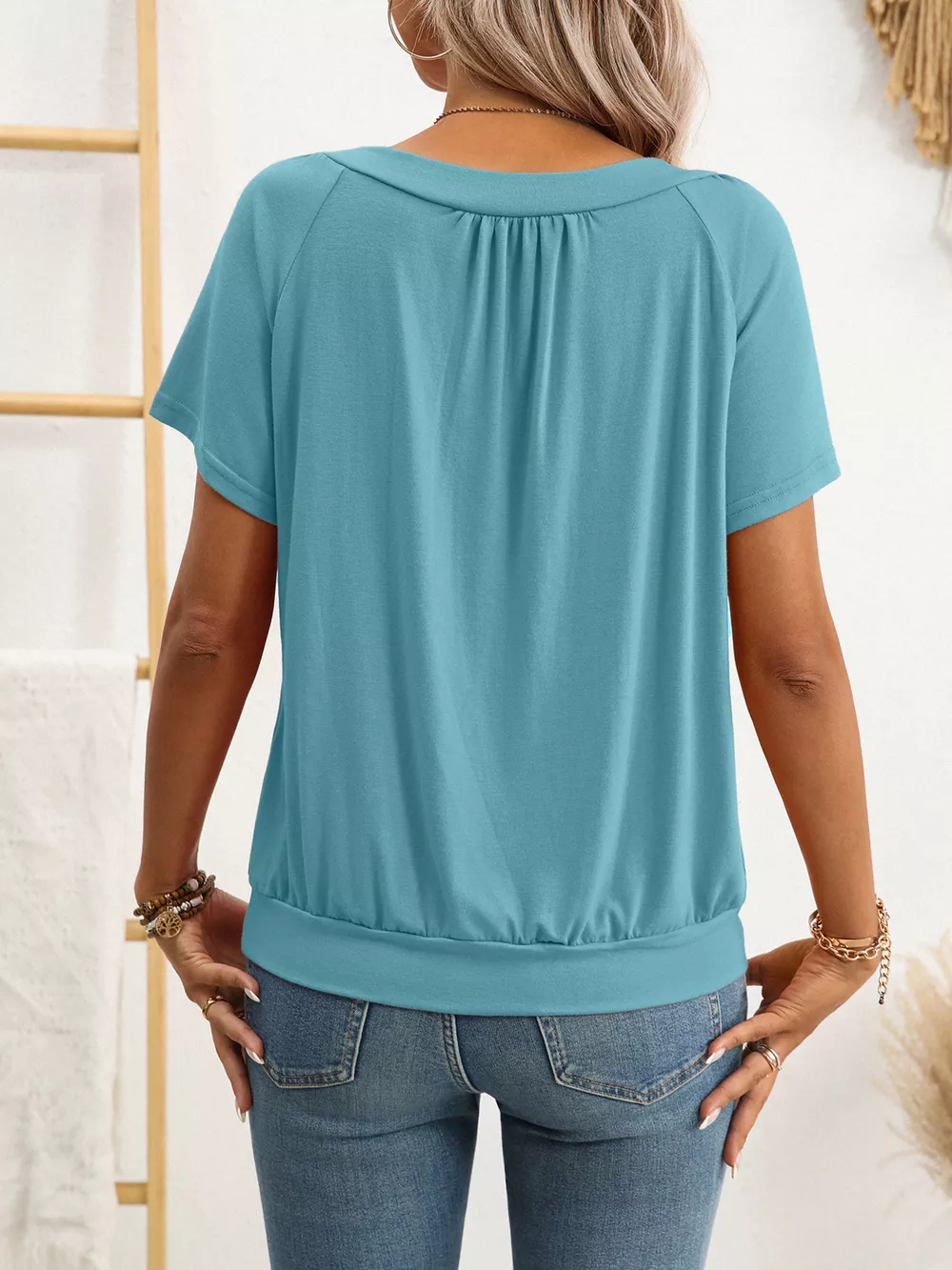 V-Neck Short SleeveT-Shirt, image 10