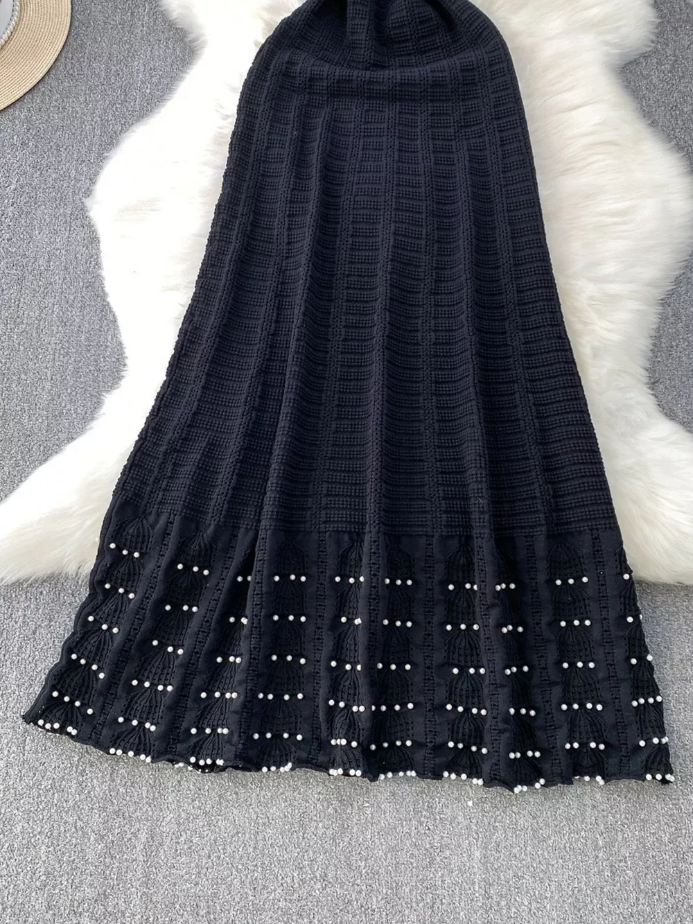 Textured Knit Sleeveless Midi Dress, image 15