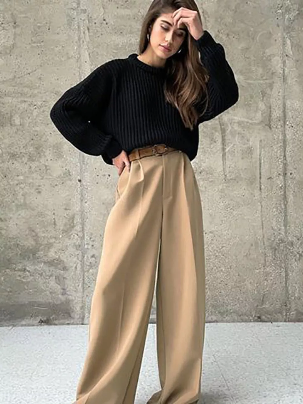 Wide Leg Pleated Pants, image 3