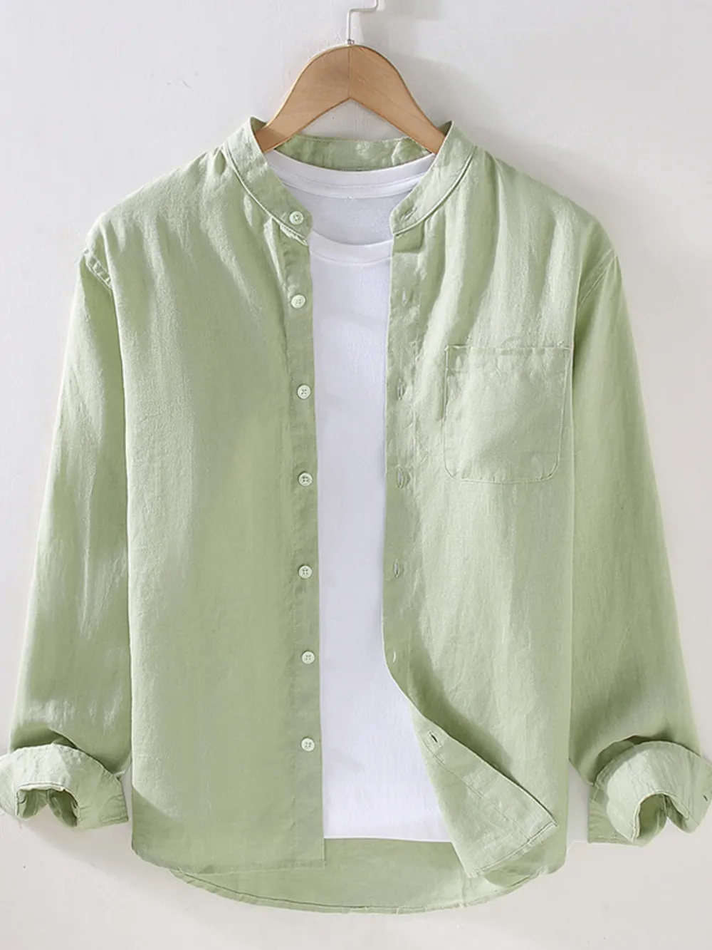 Men's Full Size Button Up Long Sleeve Shirt Plus Size, image 2