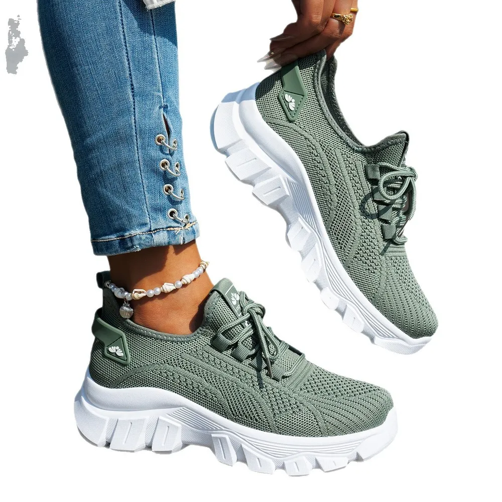 Mesh Lace Up Platform Athletic, image 3