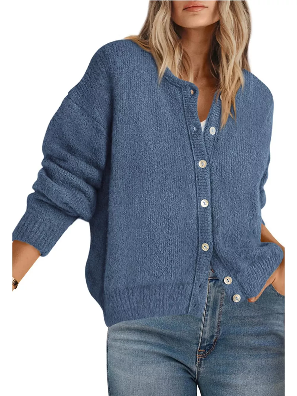 Button-Down Dropped Shoulder Cardigan, image 14