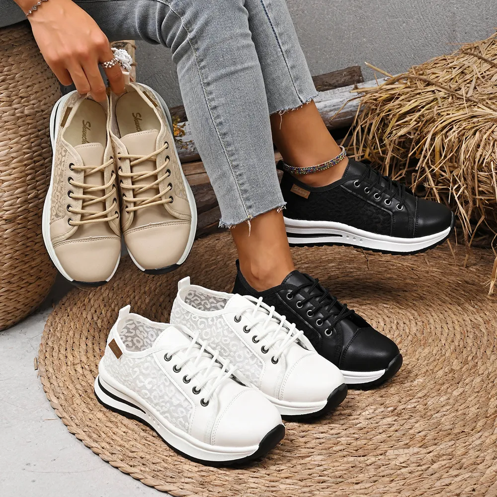 Lace-Up Platform Sneakers, image 3