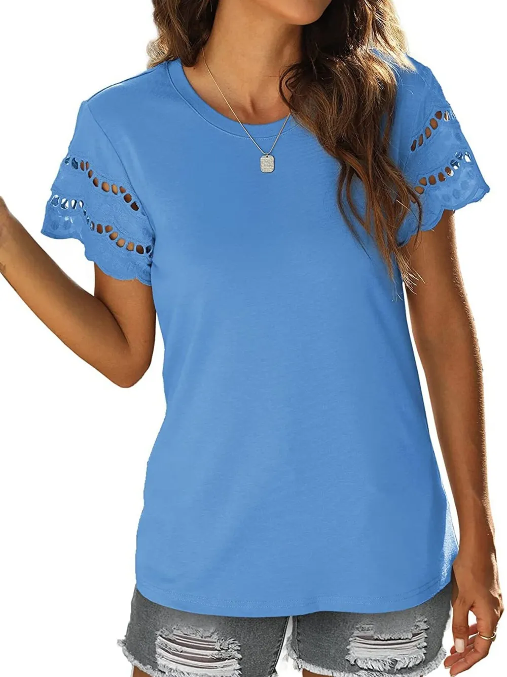Round Neck Short Sleeve Casual T-Shirt, image 6