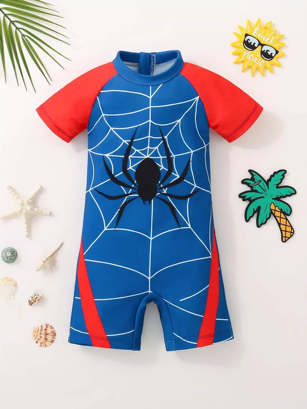 Children's Spider-Man Short Sleeve One-Piece Swimsuit, image 5