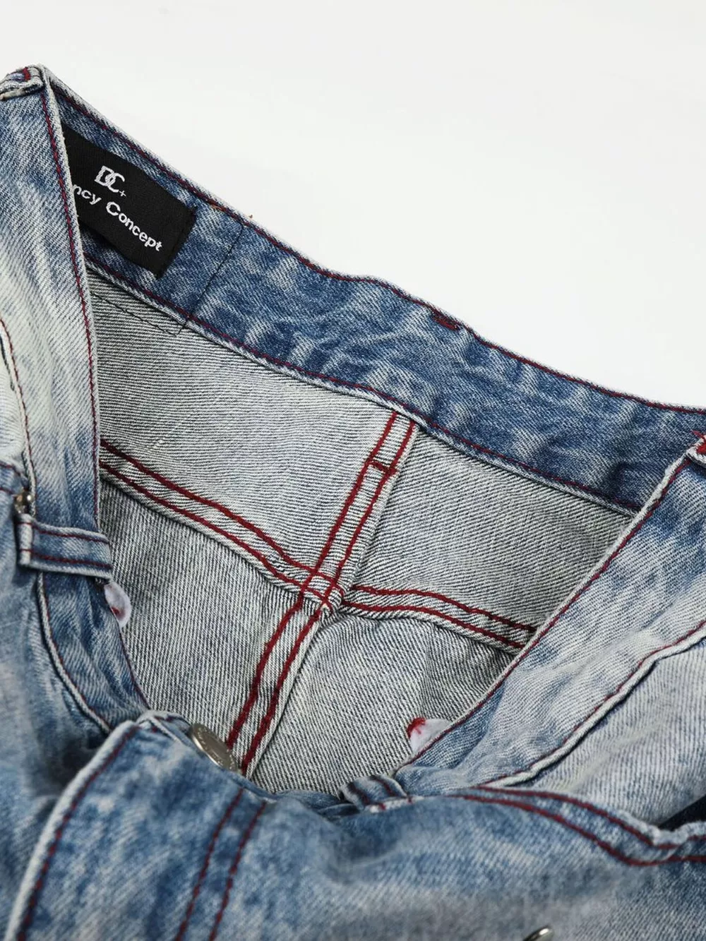 Men's Distressed Wide-Leg Jeans, image 8