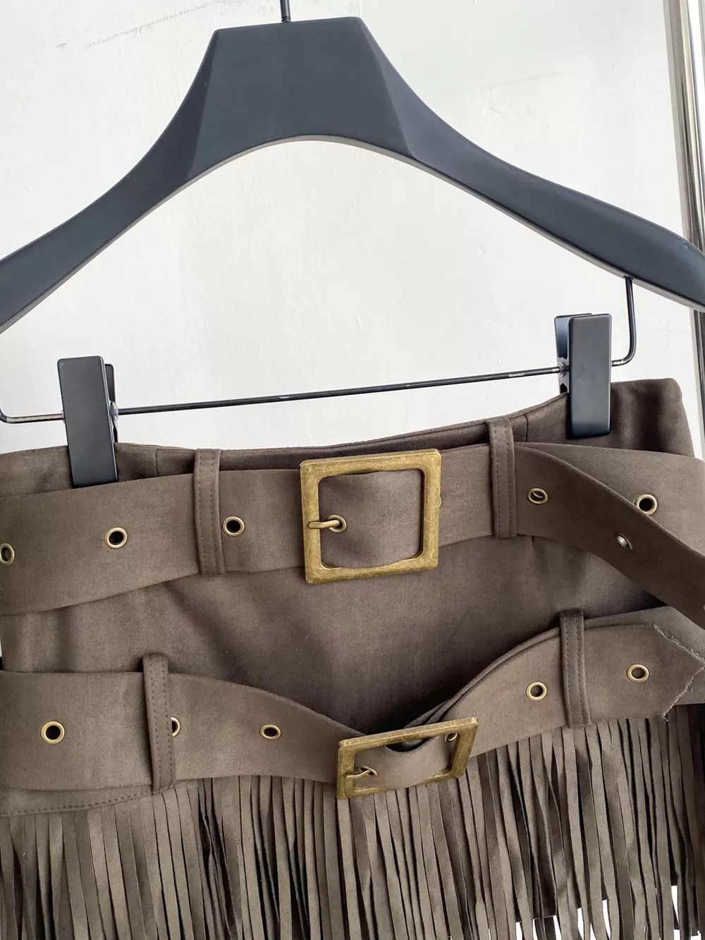 Fringe Belted Mini Skirt, image 9