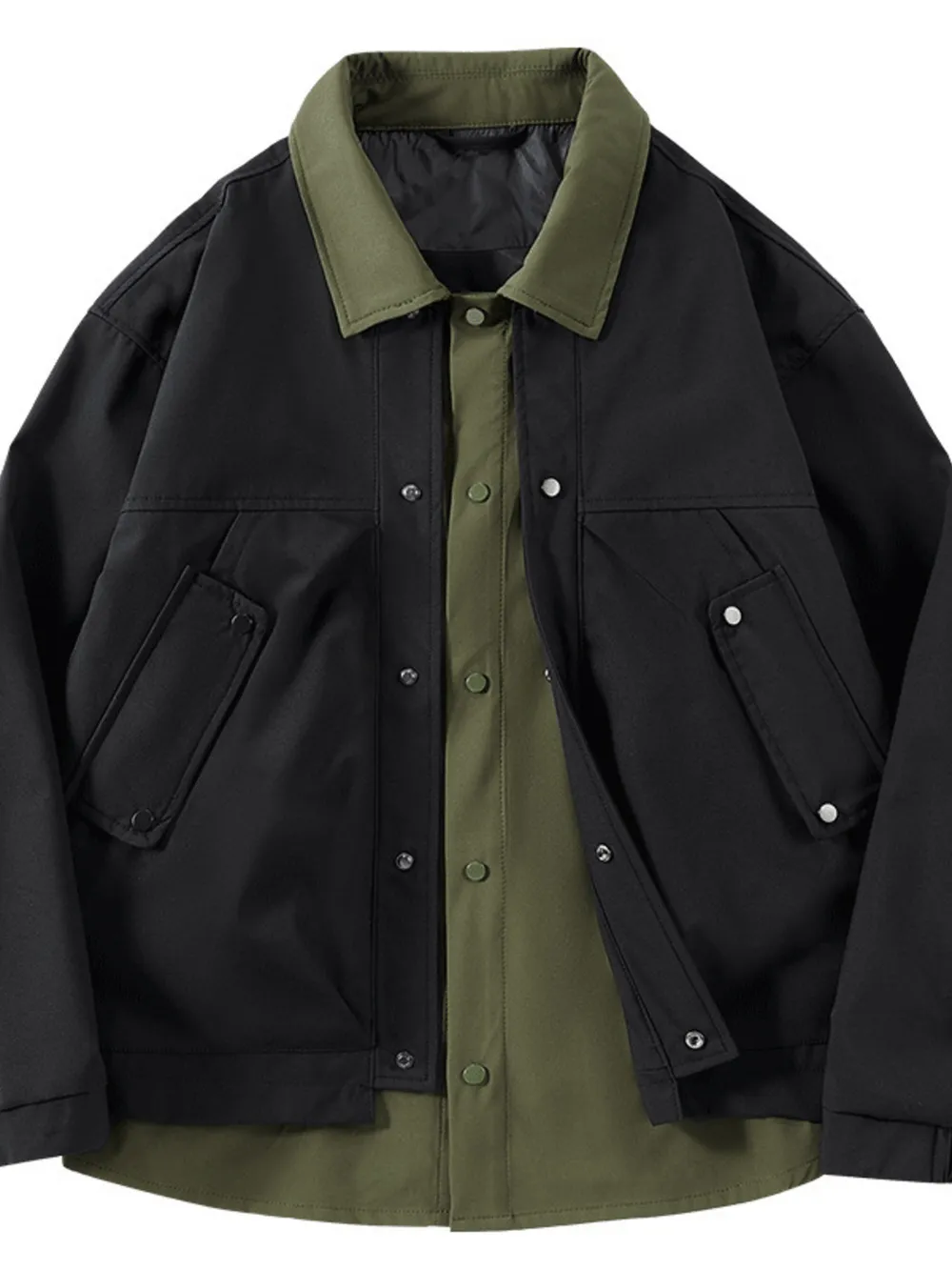 Men's Casual Snap Down Jacket, image 2