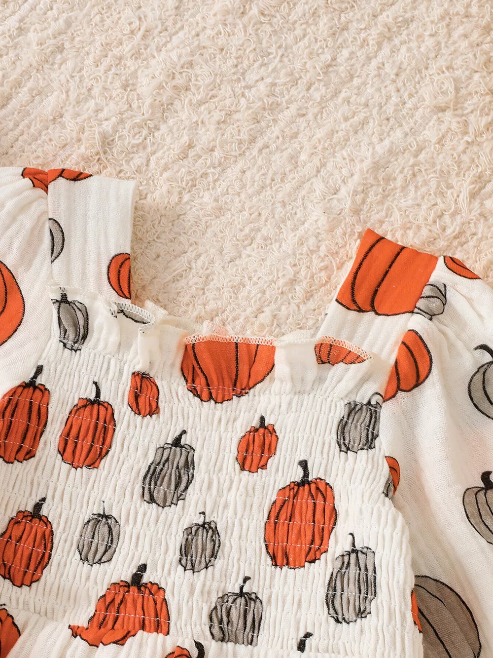 Children's Smocked Halloween Print Dress, image 8
