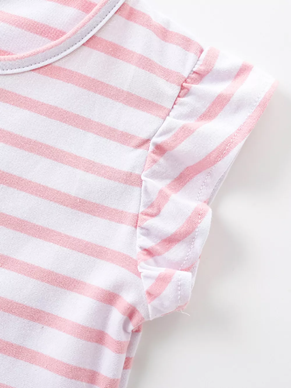 Children's Striped Top Tulle Guinea Pig Embroidered Dress, image 4