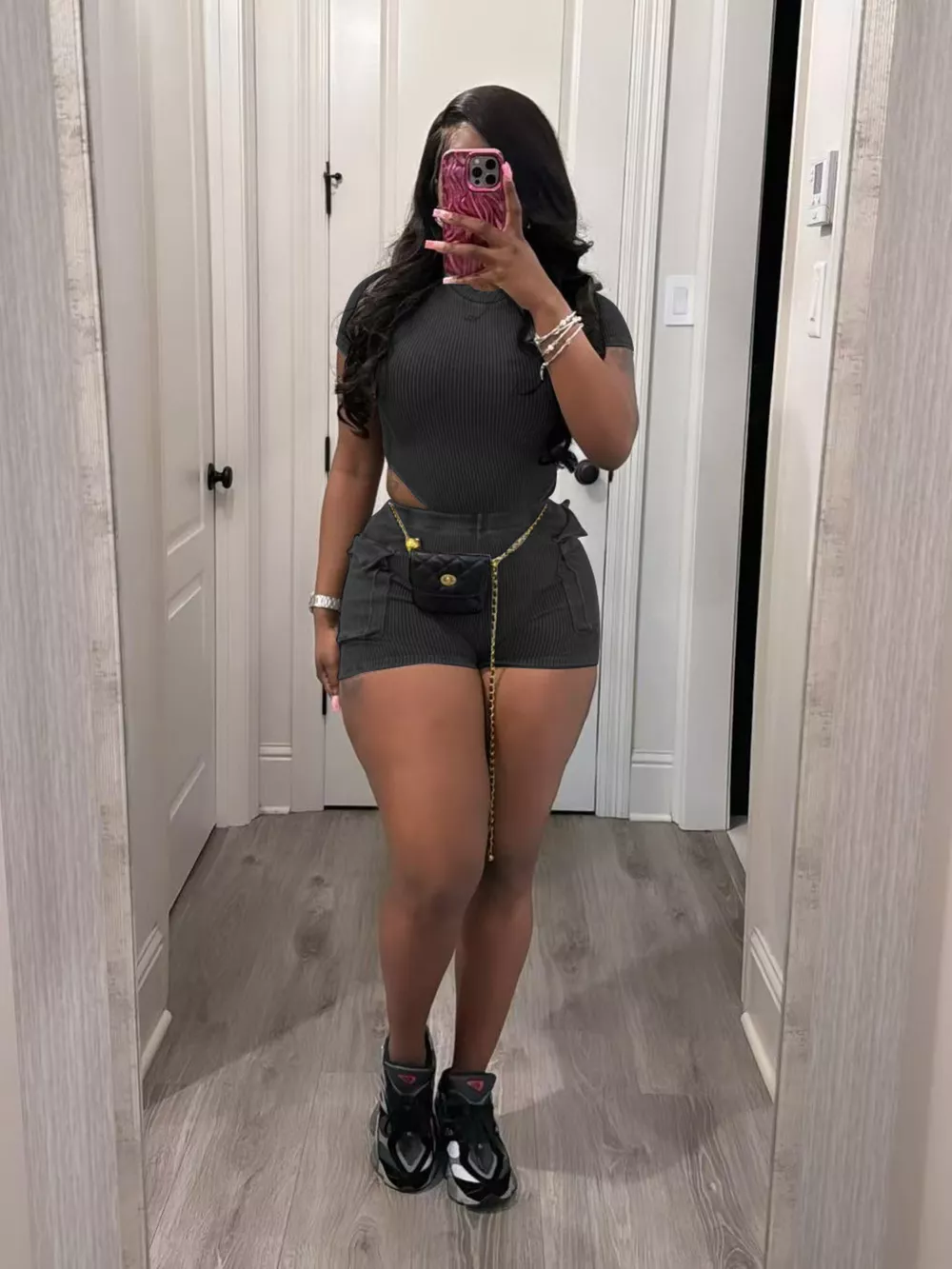 Ribbed Knit Bodysuit and Shorts Set, image 8
