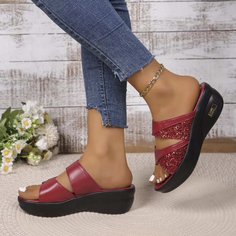 Open Toe Platform Wedge Sandals, image 4