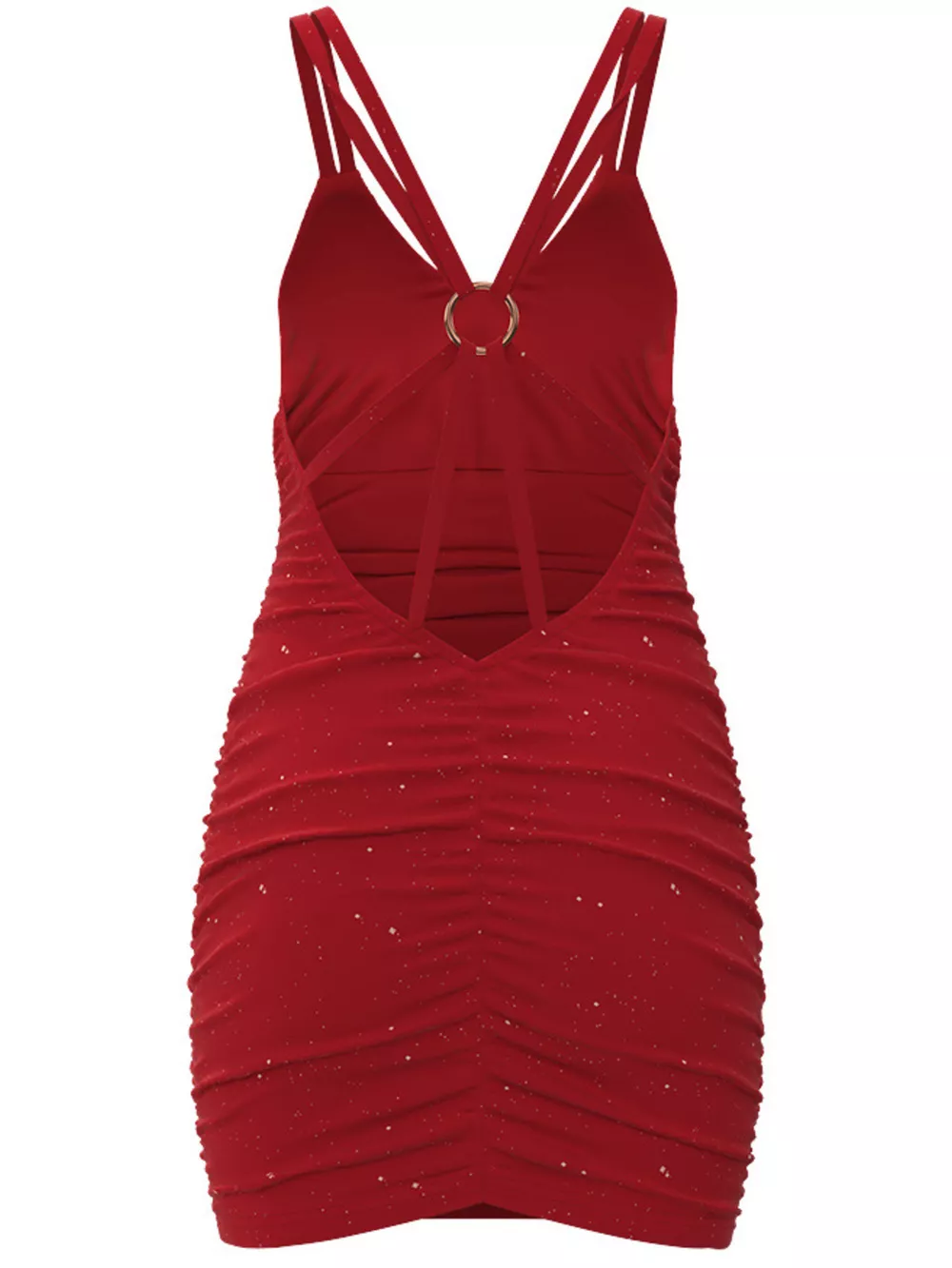 Glitter Ruched Bodycon Mini Dress, image 4