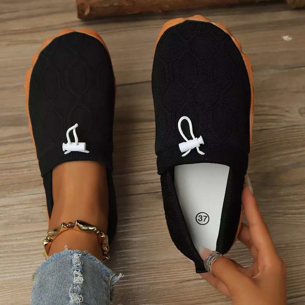 Round Toe Drawstring Slip-Ons, image 6