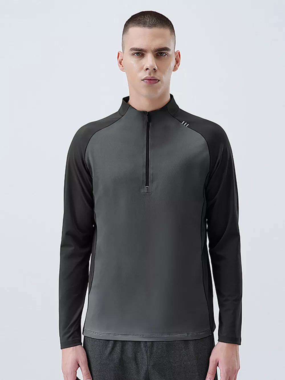 Men's Plus Size Long Sleeve Quick-Dry Active T-Shirt