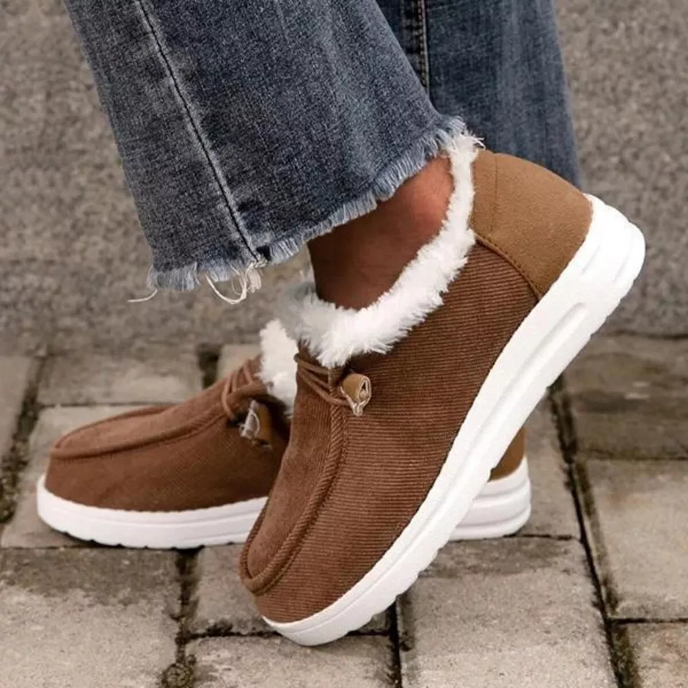 Fuzzy Lined Corduroy Slip-Ons, image 6