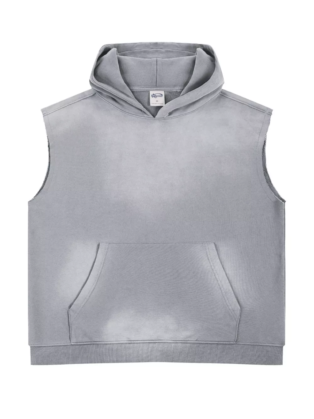Men's Casual Kangaroo Pocket Hooded Tank, image 2