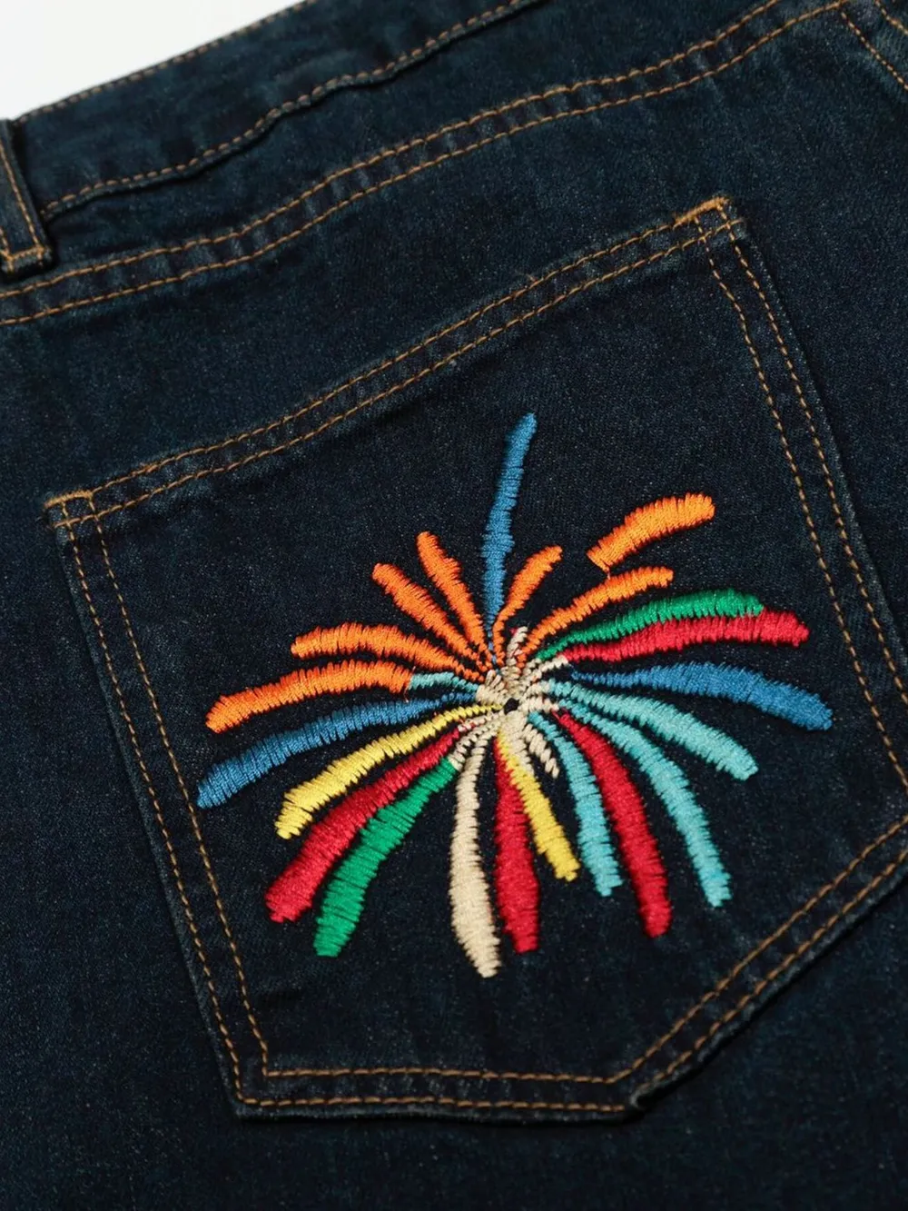 Men's Wide Leg Wash Denim Shorts, image 16