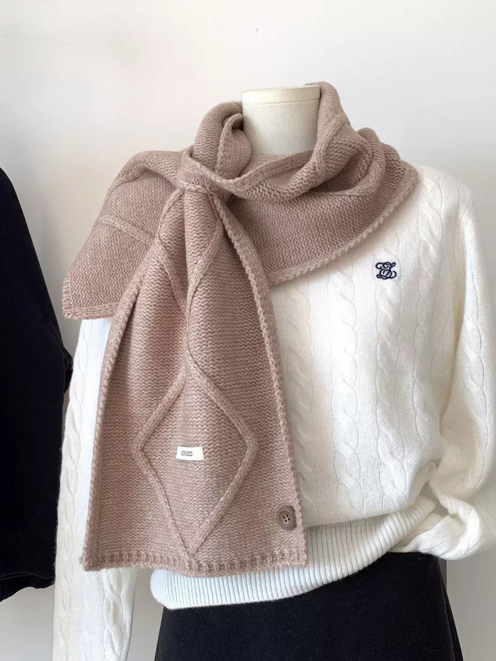 Solid Color Knitted Winter Scarf, image 10