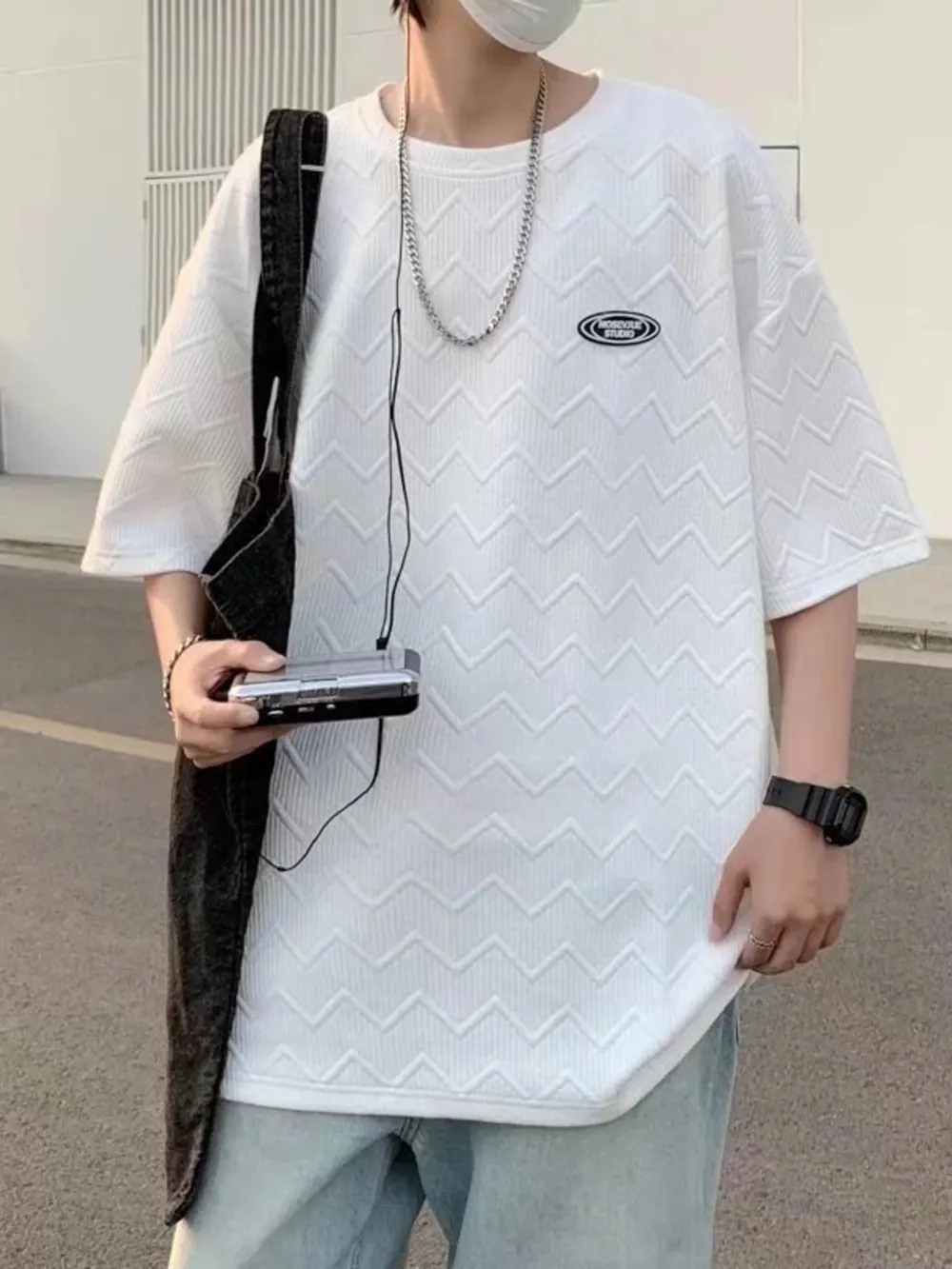 Men's Full Size Round Neck Half Sleeve T-Shirt Plus Size, image 5