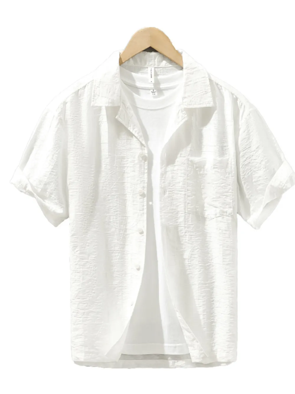 Men's Plus Size Button Up Short Sleeve Shirt, image 7