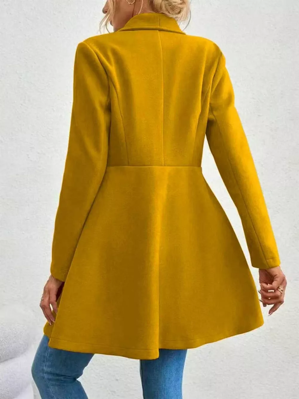 Double-Breasted Wool Blend Coat, image 15