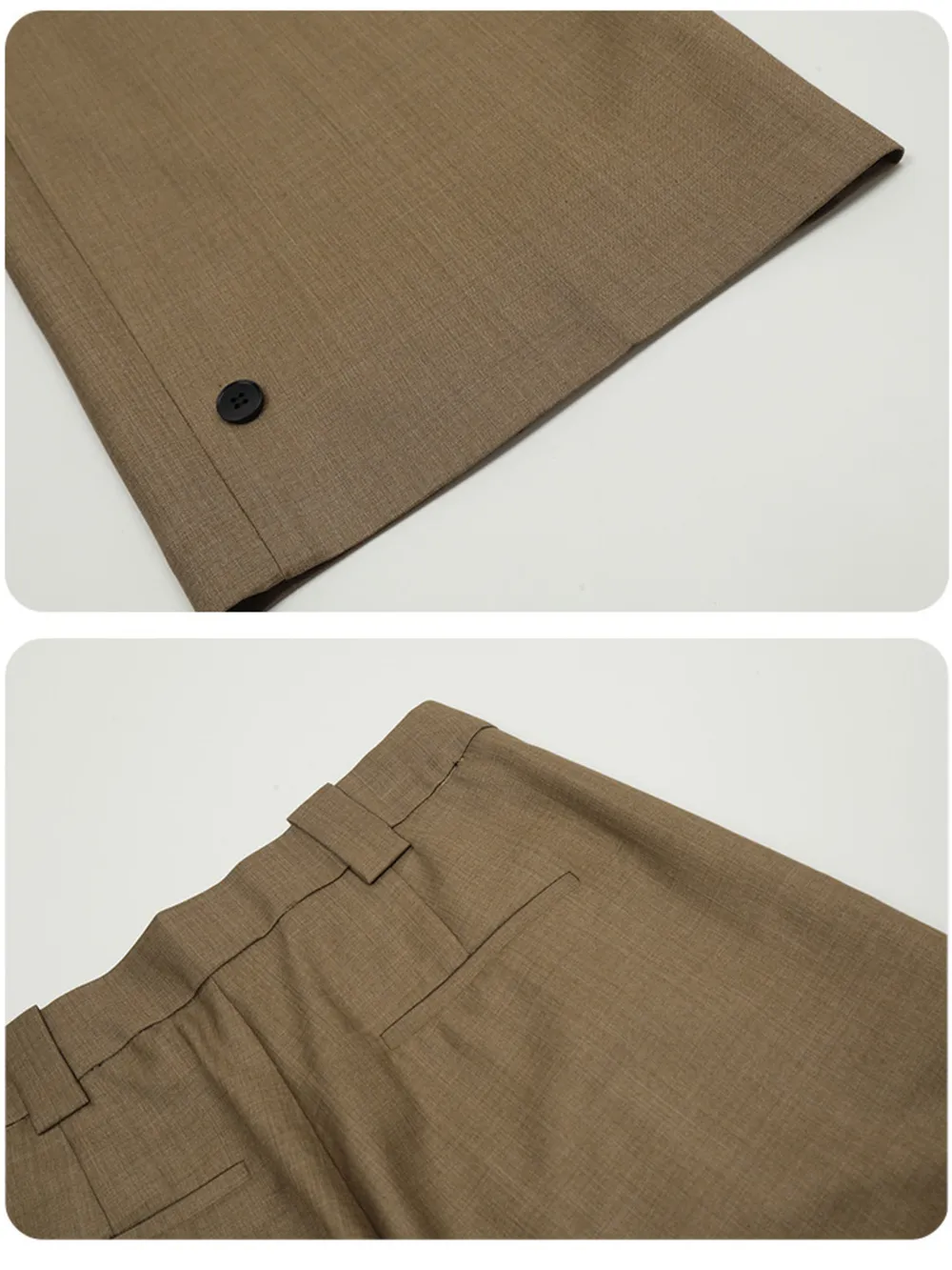 Men's High-Waisted Wide Leg Pleated Trousers, image 7