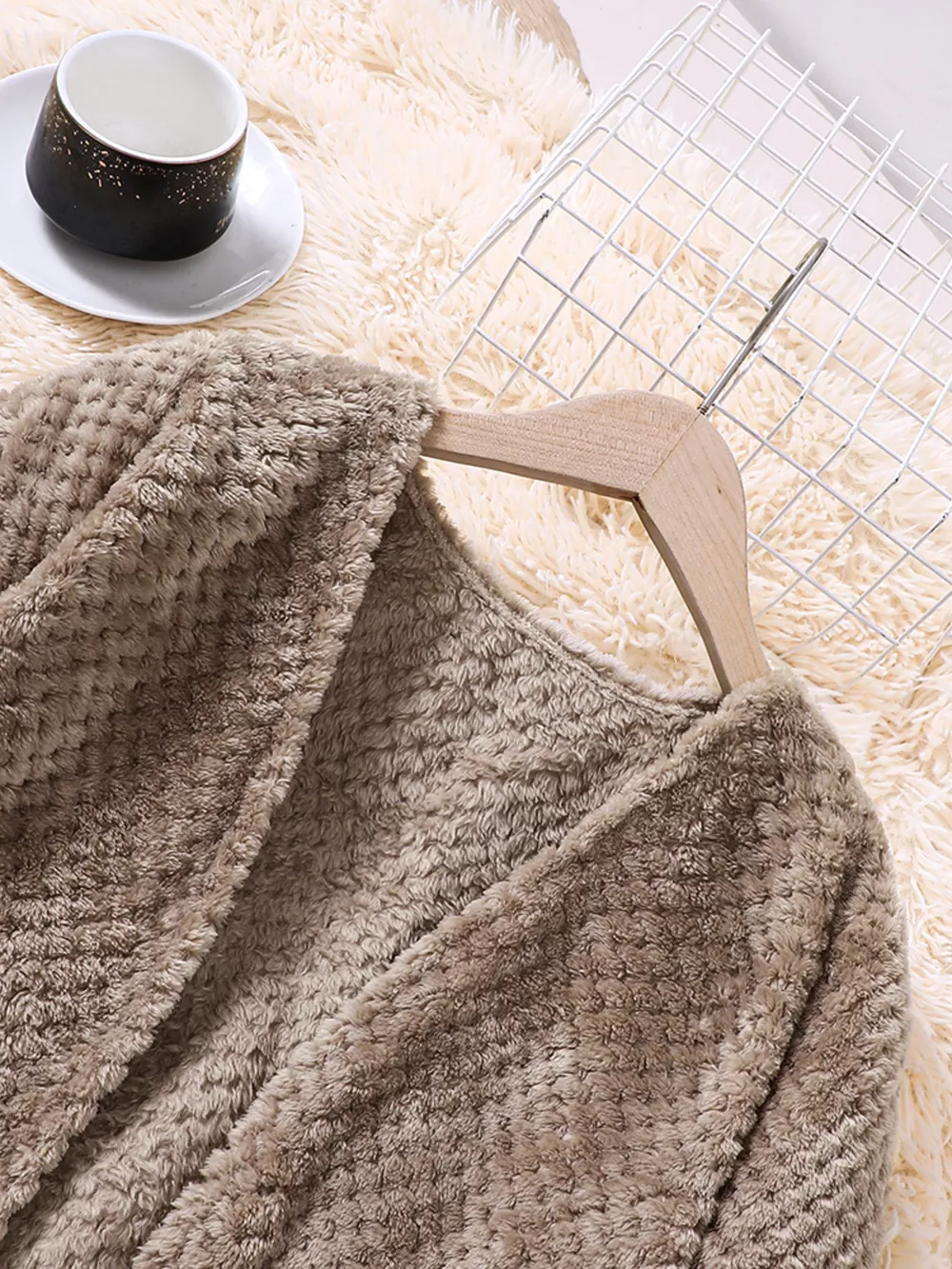 Children's Textured Sweater Dress and Open Front Cardigan Set, image 4