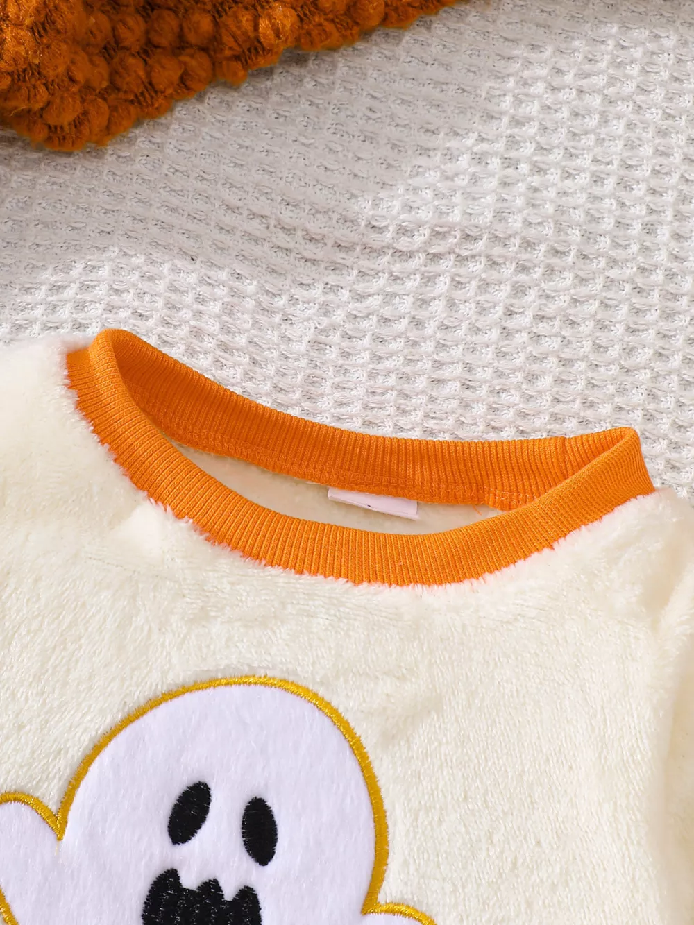 Children's Halloween Ghost Pattern Top and Pants Set, image 3