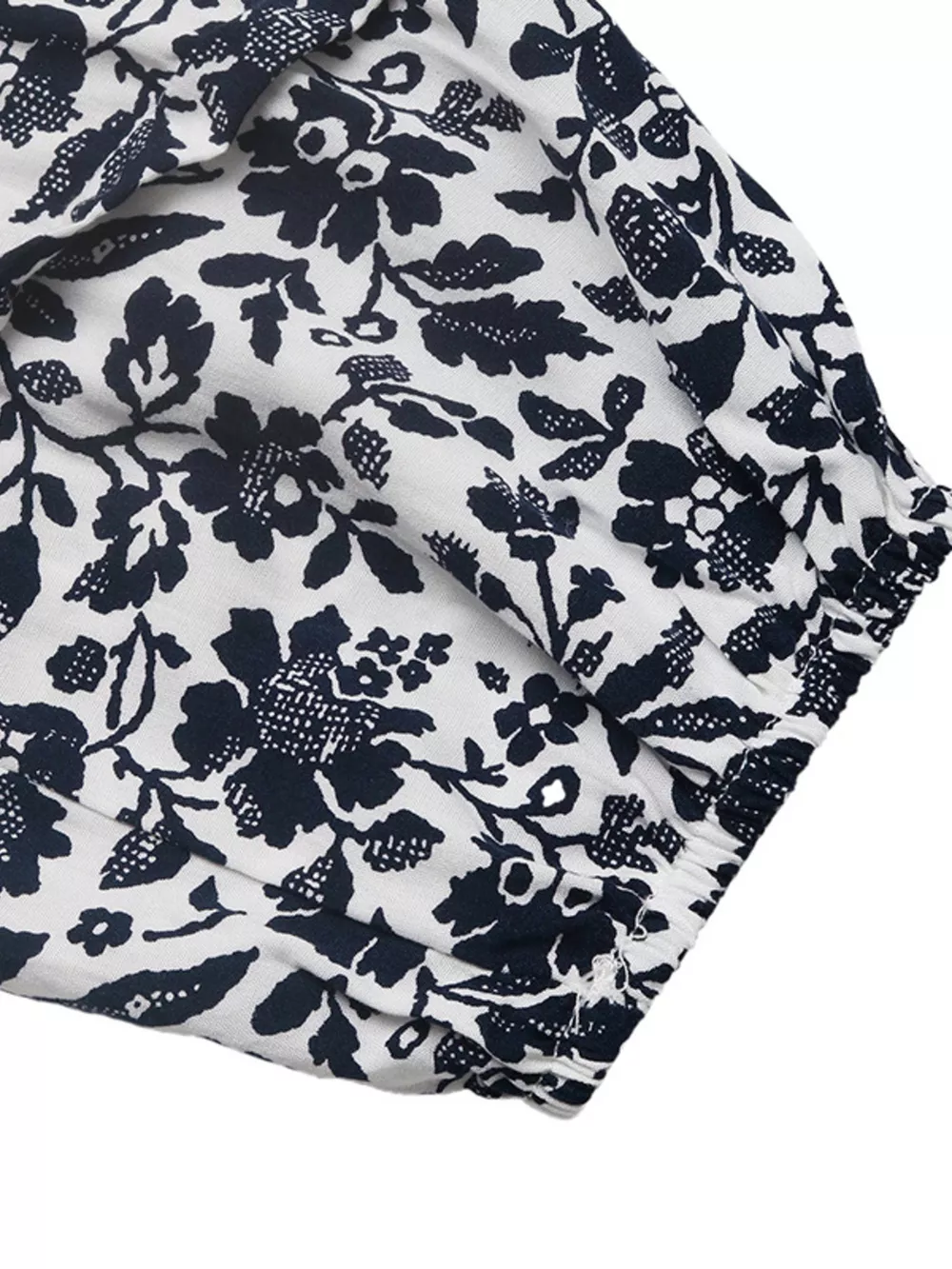 Printed Tie Neck Long Sleeve Blouse, image 9