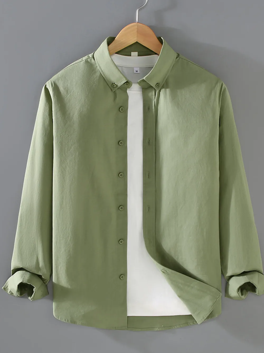 Men's Plus Size Button Up Long Sleeve Shirt, image 6