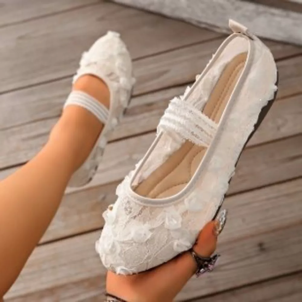 Floral Lace Slip-Ons, image 4