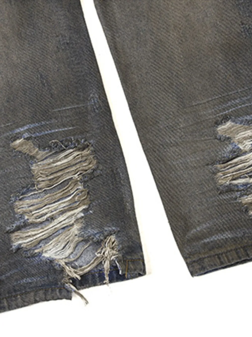 Men's Vintage Distressed Wide Leg Jeans, image 5