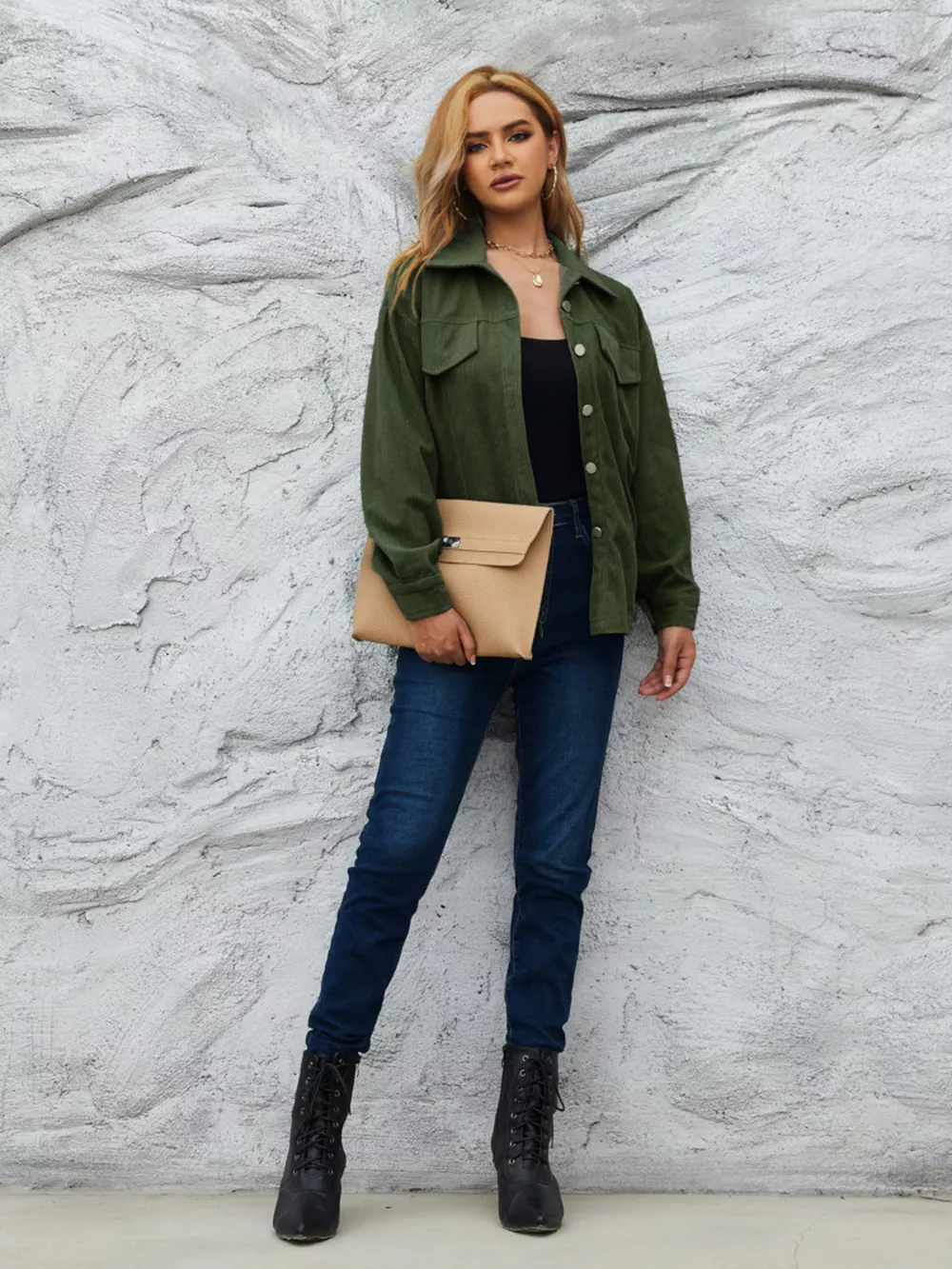 Casual Corduroy Button-Down Jacket, image 18