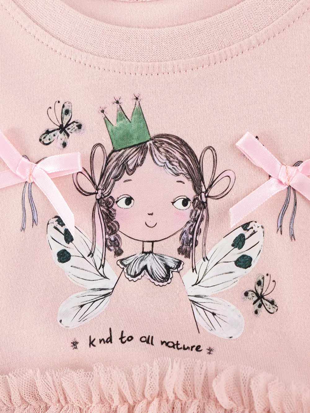Children's Short Sleeve Tulle Layered Dress, image 2